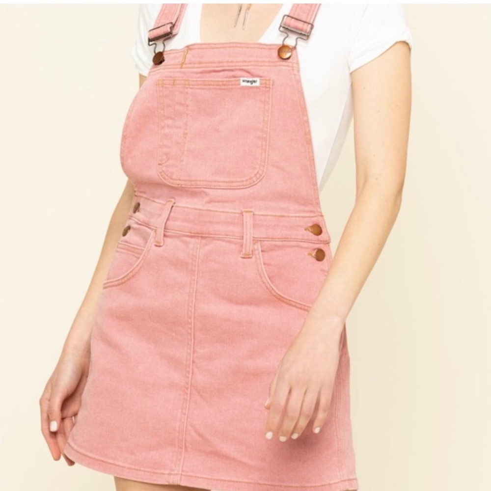 Wrangler Blush Denim Overall Dress